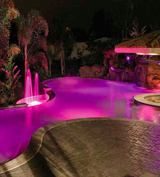 Lámpara intellibrite de leds de colores.