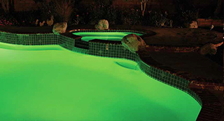 Lámpara intellibrite en color verde.